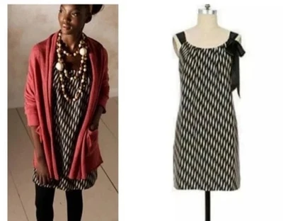 Vestido Anthropologie Floreat Seda Sin Fin Diamante Cambio Sin Mangas Mujer Pequeño Foto 1 de 4