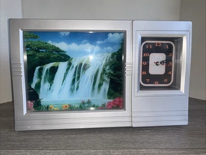 Lighted Motion Waterfall Movement Clock Electric Collector - Picture 1 of 5
