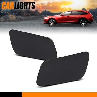 Fits 17-25 Volvo S90/V90/V90 Cross Country 2PC Headlamp Washer Nozzle Cover Cap - Image 1 of 4