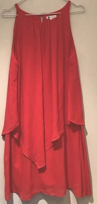 Rockman Hot Pink Women Layered Dress Size 14 Pre Loved - image 1 of 4