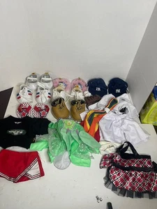 LOTE Build A Bear Taller Ropa Niño Niña Camisas Faldas Trajes Accesorios Sombreros - Imagen 1 de 6