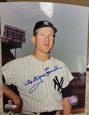 Whitey Ford JSA Certed Signed  8x10 Photo Autograph Yankees (No Card) - Image 1 of 2