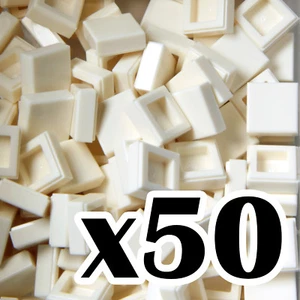 NEW LEGO - TILES - 1 x 1 - White tile x 50 - smooth flat tiled 1x1 - Picture 1 of 1