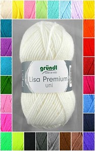 gründl Lisa Premium uni / Wolle / 36 verschiedenen Farben