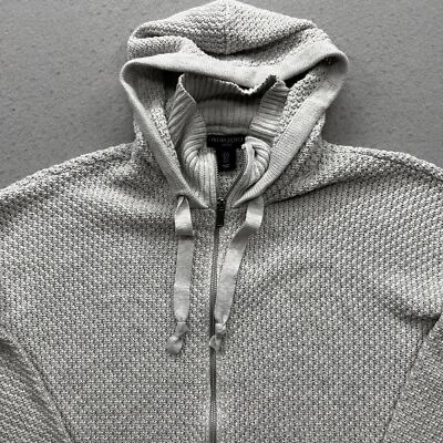 Chaqueta con capucha y cremallera completa gris claro pequeña para mujer Cynthia Rowley Foto 1 de 4