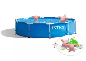 INTEX 28202GN Metallframe Pool (305x76cm) Incl. Pump + Inflatable Animals - Bild 1 von 4