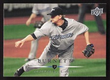 2008 Upper Deck   A.J. Burnett #32 Toronto Blue Jays