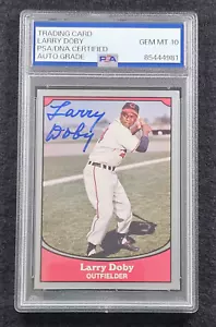 LARRY DOBY Signed Pacific Baseball Card-HALL OF FAME-WHITE SOX-PSA 10 Auto - Picture 1 of 3