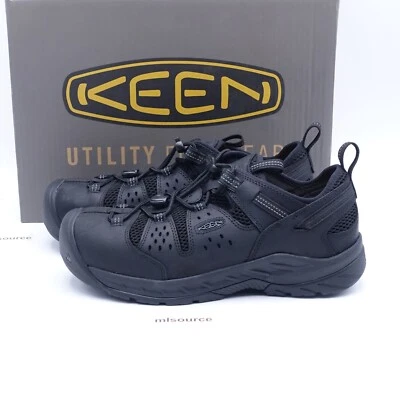 Size 11 WIDE 2E Men's KEEN Utility Atlanta Cool II Comp Toe EH Leather Sandals - Image 1 of 4