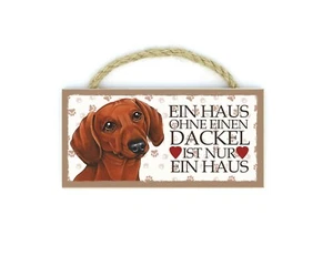 Dackel Haustier Kühlschrankmagnet aus Holz mit Kordel 16 - Bild 1 von 1
