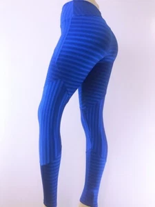 Womens High Waist Brazilian Leggings - Blue - Picture 1 of 2