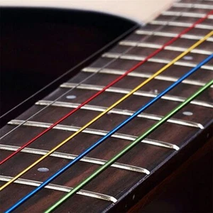 6Pack Colorful Rustproof Steel Electric/Acoustic Folk Guitar Strings Replacement - Picture 1 of 4