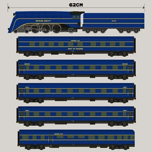 O Scale VR Spirit Of Progress 5 Carriage Set S Class Steam Removable Wall Art - Picture 1 of 5