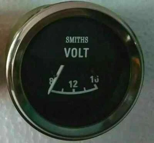 Smiths Volt Gauge chrome bezel 52 mm Volt Gauge Volt Meter 12 v replica - Picture 1 of 3