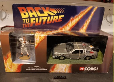 Corgi  CC05501 1/36 scale Back to the Future Delorean Time Machine w/ Doc Brown - Image 1 of 2