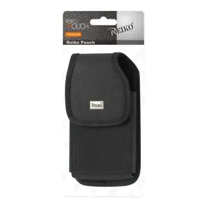 PH02B_BK REIKO RUGGED POUCH VELCR CLOSURE BELT LOOP &CLIP UNIVERSAL PHONE CELL - Picture 1 of 9