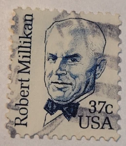 Franqueo de EE. UU. ~ Sello de Robert Millikan ~ 37¢ ~ Publicado ~ Años 80 ~ K02 - Imagen 1 de 6
