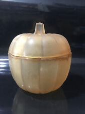 Chinese Antique Old Beijing Glaze Carved Apple Shape Box Collectible Rare Art