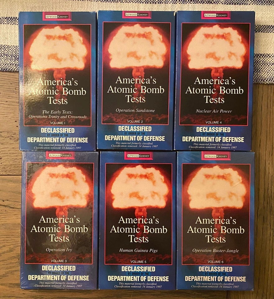 VHS: America's Atomic Bomb Tests: Vol 1 2 3 4 5 6  Robert Oppenheimer - Image 1 of 1