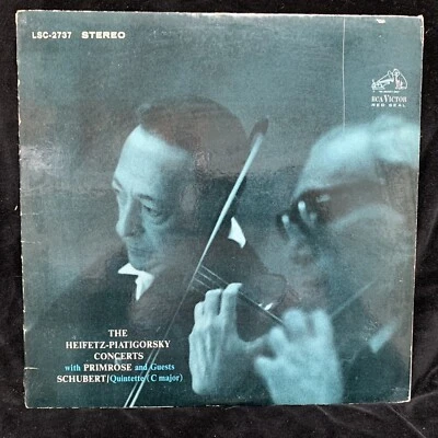 JASCHA HEIFETZ violin & PIATIGORSKY SCHUBERT Quintet RCA LSC-2737 ST LP 1964 SD - Image 1 of 4