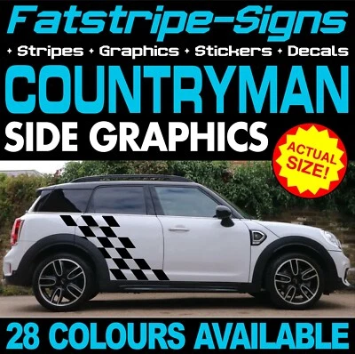per adattarsi a MINI COUNTRYMAN GRAFICHE STRISCE DECALCOMANIE ADESIVI COOPER S ONE JCW R60 D - Immagine 1 di 2
