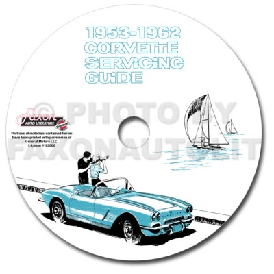 Corvette Manuale Di Servizio CD 53 1954 1955 1956 1957 1958 1959 1960 1961 1962 - Immagine 1 di 2