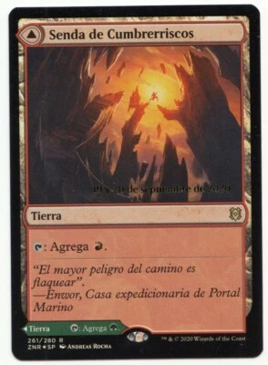 Cragcrown Pathway Promo Spanish Mtg MISPRINT. Little error in foil layer. - Imagen 1 de 4