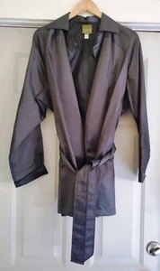 Maralyce Ferree Iridescent Dark Gray Belted Swing Coat - Size Medium - Picture 1 of 6
