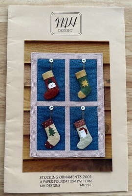 MH Designs STOCKING ORNAMENTS  ~ Year 2001 ~ Mary Herschleb Designs - Image 1 of 3