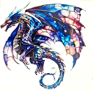 Starry Night Dragon Vinyl Decal Sticker 5.75" x 5.75" - Picture 1 of 4