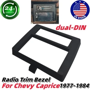dual-DIN Radio Trim Bezel Black For Chevy Chevrolet Impala/ Caprice Box 77-1984 - Picture 1 of 6