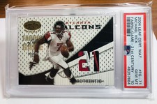 2004 Leaf Certified Mike Vick Fabric Of The Game 21st Century Patch #/21 PSA 10