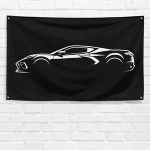 For Corvette C8 Car Enthusiast 3x5 ft Flag Grandpa Dad Son Birthday Gift Man - Picture 1 of 1
