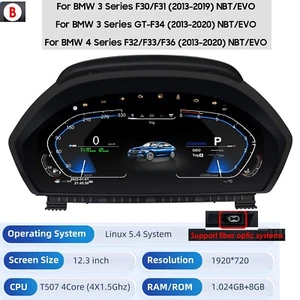 Digital instrument cluster for BMW 3 Series 4 F30 F31 F32 F33 F34 F36 2013-2020 - Picture 1 of 14