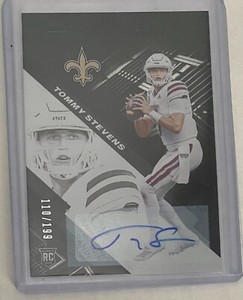 2020 Panini Black Rookie Auto - Tommy Stevens - Miss St - Saints QB - #ed /199