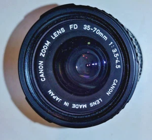 Canon FD 35-70mm F/3.5-4.5 Zoom Lens: A-1, AE-1, AV-1, AT-1, T70, T90, F-1 Vtg - Picture 1 of 17