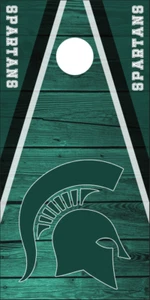 Michigan State Spartans (2PCS) Cornhole Board Wraps Decals Vinyl Sticker - Picture 1 of 1