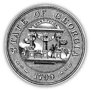 Georgia Retro USA Seal Car Bumper Sticker Decal - ''SIZES'' - Picture 1 of 1