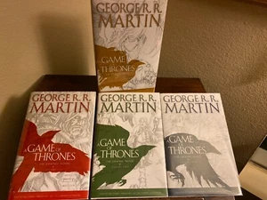 GAME OF THRONES GRAPHIC NOVEL #1-4, George RR Martin, SIGNED 1st/1sts, HCDJ - Picture 1 of 12