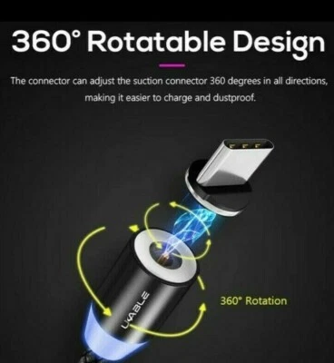 UCABLE 3 PACK OF 1M NYLON BRAIDED MAGNETIC 8 PIN USB DATA/CHARGE CABLE 3 COLORS - Image 1 of 4