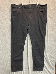 Steve's Jeans Mens 44x32 Black Denim Cotton 5 Pocket Straight Leg Mid Rise - Picture 1 of 10