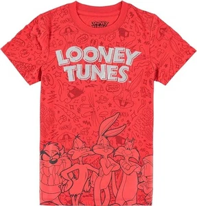 Looney Tunes Boys Short Sleeve T-Shirt - Bugs Bunny, Taz, Marvin, Daffy Duck... - Picture 1 of 18