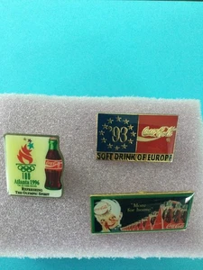 Pins von CocaCola, drei schöne, ältere Pins, 90 er Jahre - Bild 1 von 1