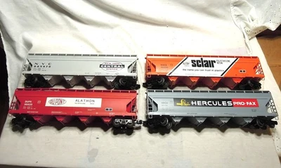 Four O Gauge Weaver ACF Center Flow Covered Hoppers DOCX, HPCX, DUPX, NYC - Image 1 of 4