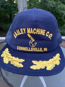 Bailey Machine Co. Vintage SnapBack Truck Fahrer Mütze Kappe Connellsville PA - Bild 1 von 7