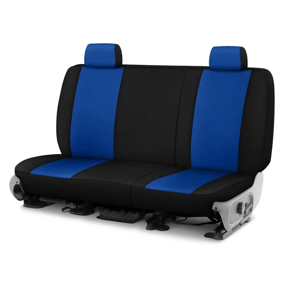 For GMC Sierra 2500 HD 01-02 Genuine Neoprene™ 2nd Row Blue with Black Custom - Imagem 1 de 2