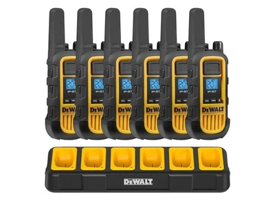DEWALT FRS Walkie Talkies Long Range 2 Way Radio 2V DXFRS800-BCH6 - Image 1 of 2