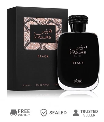 Rasasi Hawas Black Eau de Parfum 100ml • New & Sealed • Authentic