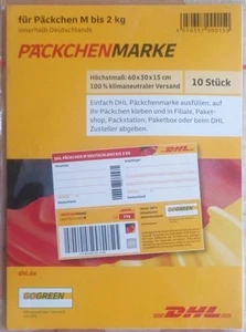 DHL Päckchenmarken M , 10 Stück , in der ungeöffneten OVP - Bild 1 von 2