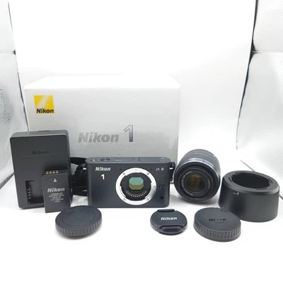 [Exc+++]Nikon 1 J1 10.1MP Digital Camera - Black/1 NIKKOR VR 30-110mm Lens - Image 1 of 4